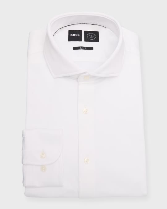 Men's Solid Cotton Dress Shirt