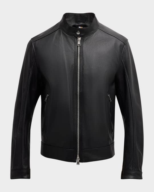 Men's Grained Leather Jacket