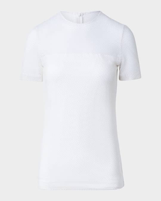 Signature Pin Dot Mesh Top
