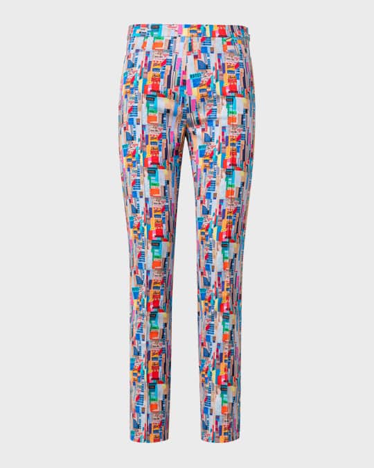 Franca NYC Paper Collage Stretch Denim Pants