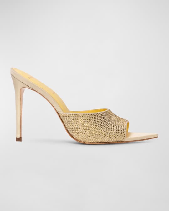 Crystal Embellished Pointy Mule Sandals