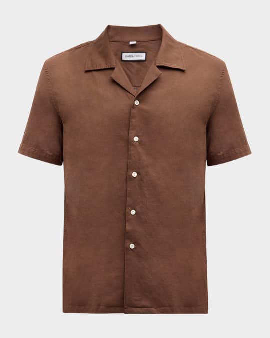 【スーパーセール】 Shirt Camp Linen-Cotton Men's Marea Marea | Marcus Neiman トップス