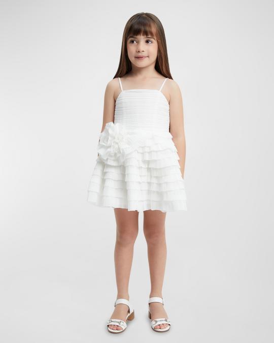 neiman marcus junior party dresses Bardot Junior Girl's Ginger Plisse Flower Dress, Size 4-14