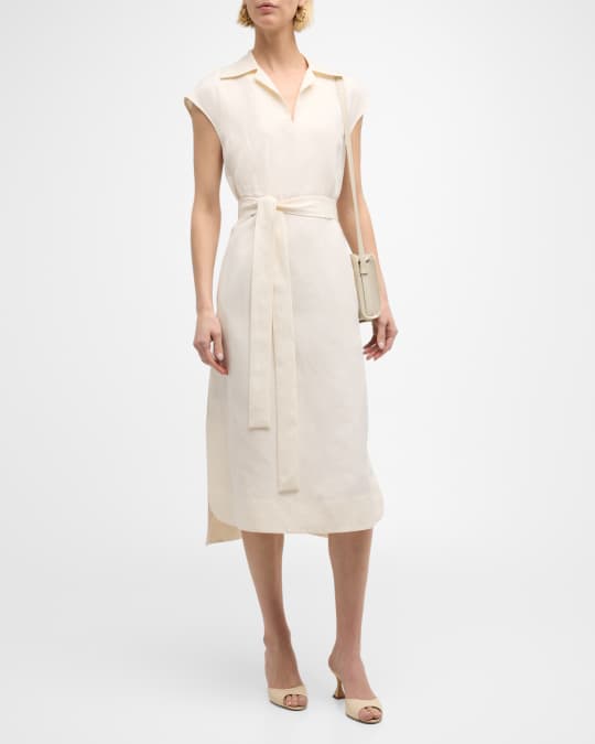 chinese dress ladies Long Linen Dress 'Jessica' with Cap Sleeves main image 1