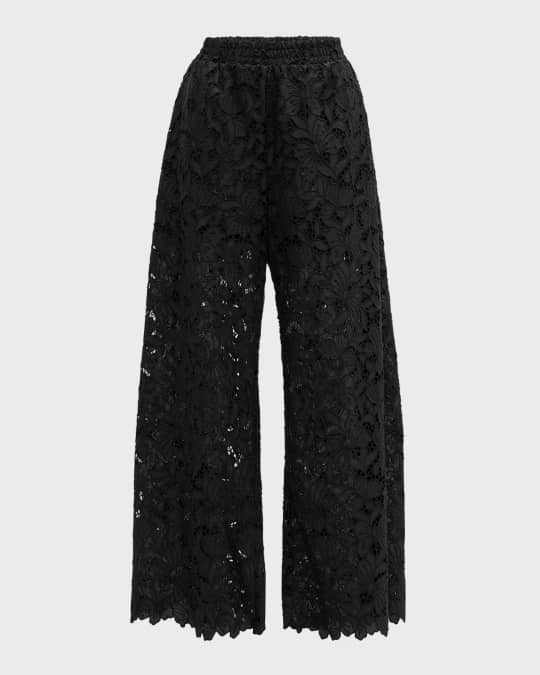 新品 EBONY(エボニー) Flower Lace Wide Pants