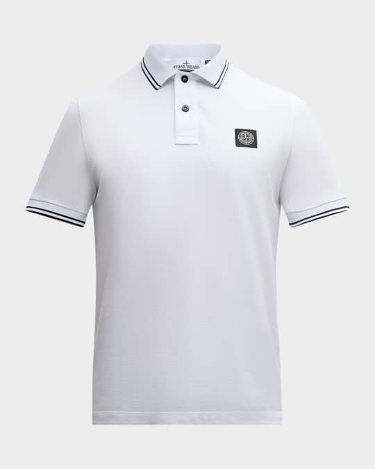 Men's Patch Polo Shirt with Tipping