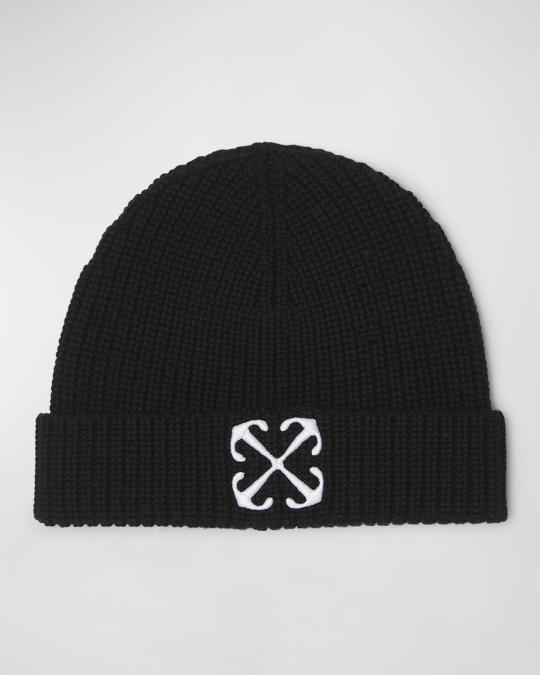 Off-White Logo Rib Wool Beanie Off-White™ - Logo Ribbed Beanie | HBX main image 4