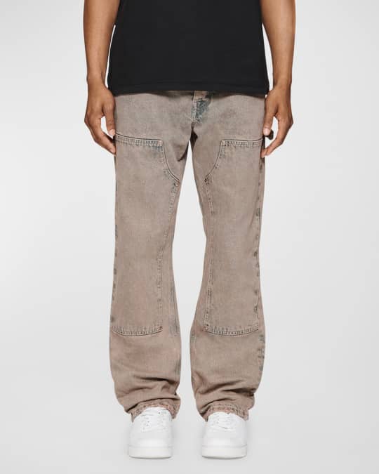 PURPLE Men's Overdyed Carpenter Jeans | Neiman Marcus