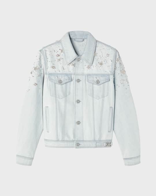 Versace white denim jacket sale