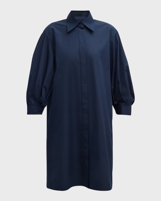 Lafayette 148 Peplum Shirtdress in Black