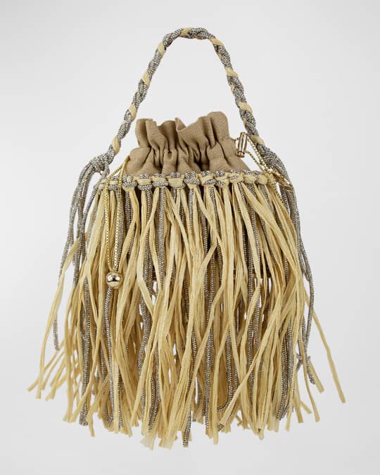 Rosantica Holli Aloha Mini Fringe Embellished Top-Handle Bag
