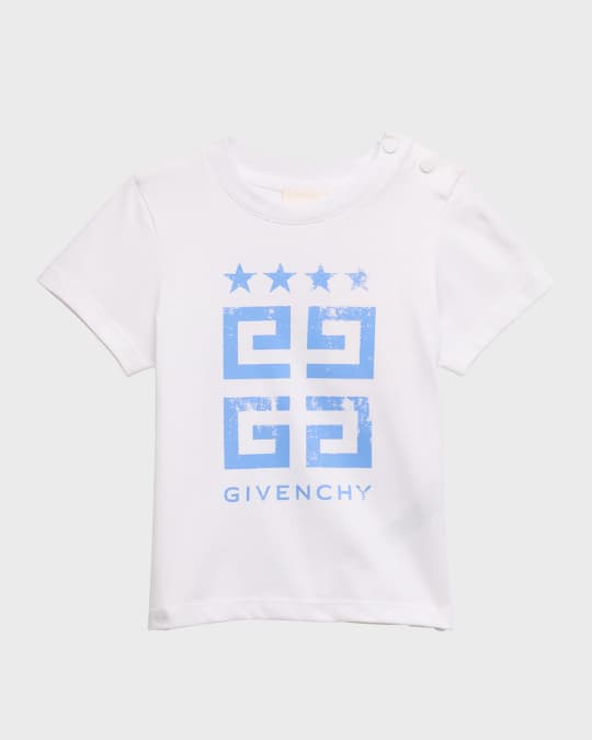 Givenchy Baby Boys Signature Print T-Shirt in Beige