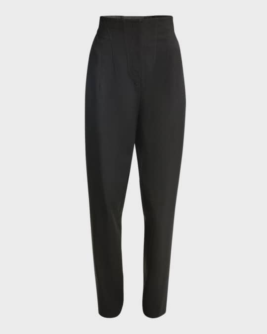 ボトムスその他 Alaia Black virgin wool trousers ALAÏA BLACK ROUND JEANS IN WOOL GABARDINE | ALAÏA CH