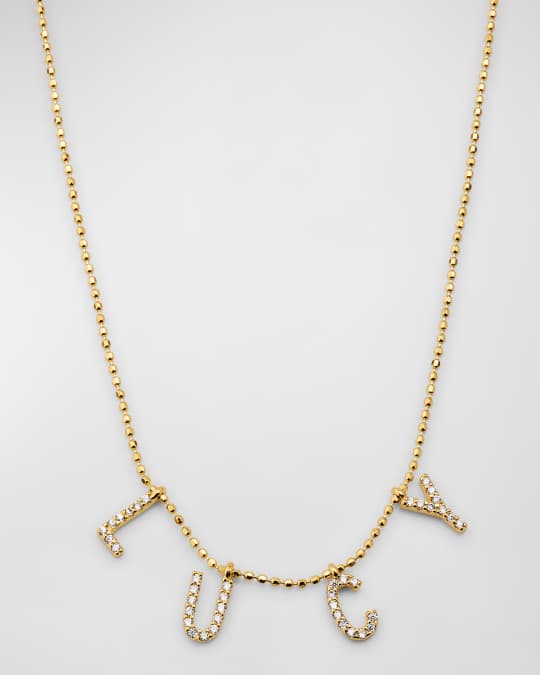 Tai 14K Gold-Plated Sterling Silver 4-Letter Personalized Necklace ...