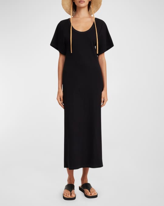 By Malene Birger Anaissa Ribbed Scoop-Neck Midi Dress | Neiman Marcus