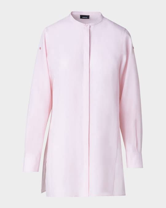 Linen Voile Tunic Blouse