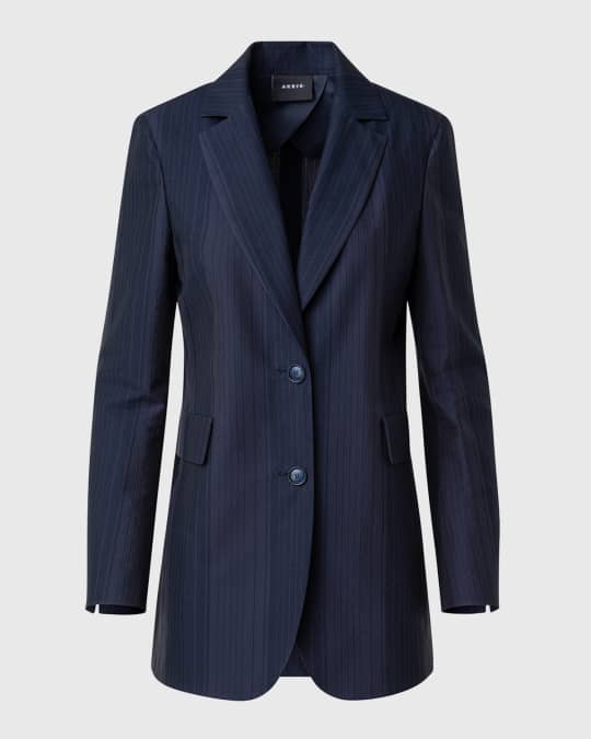 Alvina Blackwatch Seersucker Blazer Jacket