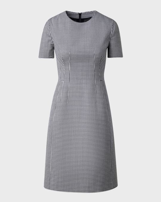 Double-Face Wool Tailored Sheath Dress