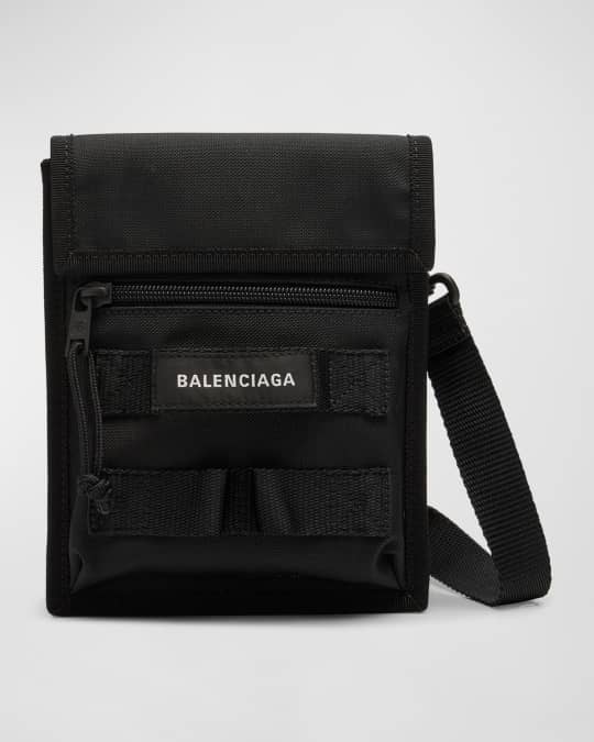 Balenciaga Men's Nylon Army Pouch With Strap | Neiman Marcus