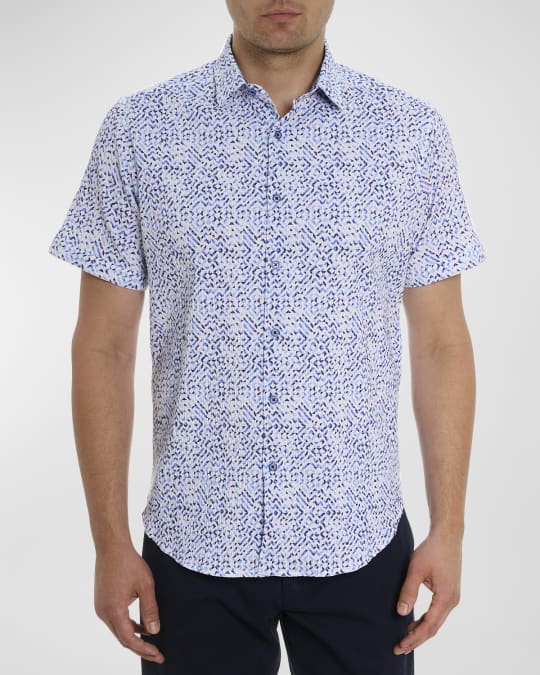 Robert Graham Men s Cyprus Seersucker Short Sleeve Shirt Neiman Marcus