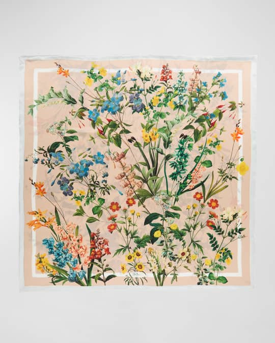 Violet Double-Sided Silk Scarf 