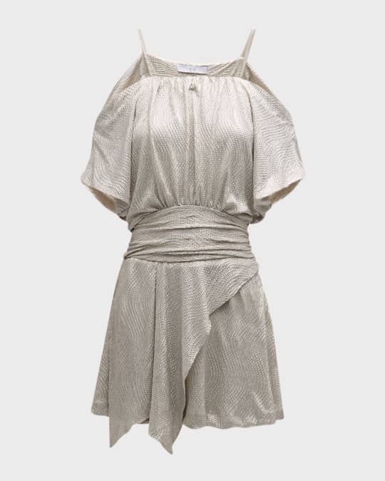 Siranne Draped Open Shoulder Mini Dress