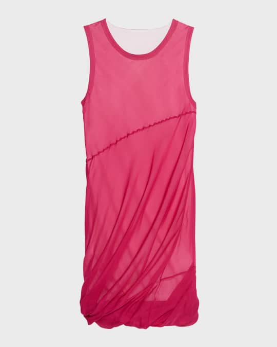 Sleeveless Silk Bubble Mini Dress