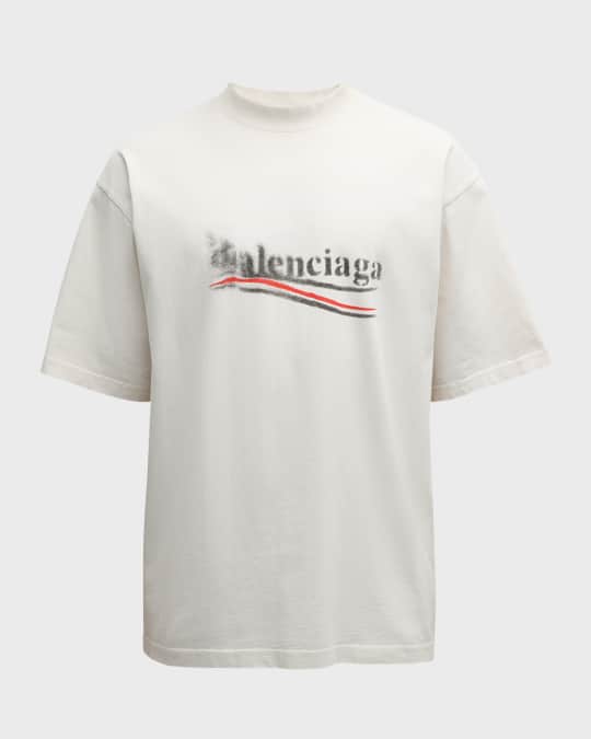 Balenciaga Men's Political Campaign Logo T-Shirt | Neiman Marcus