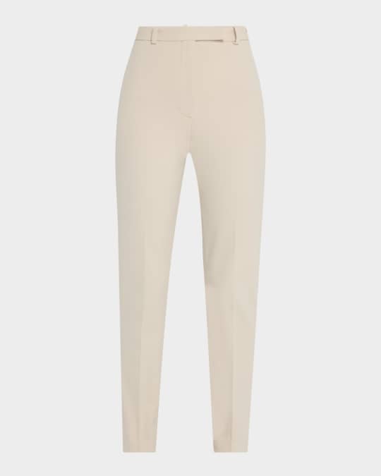 Bistretch High-Waist Tapered Crop Pants