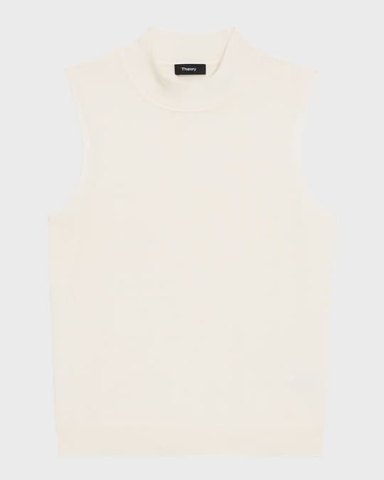 Theory Regal Merino Wool Mock-Neck Shell Top | Neiman Marcus