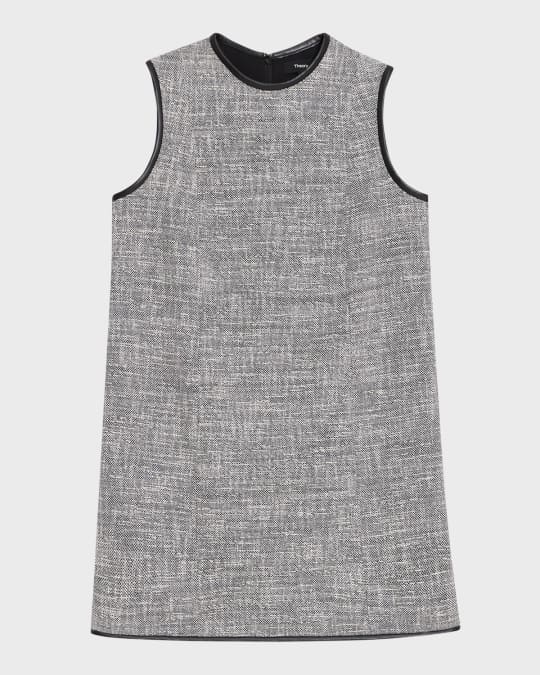 Tweed Canvas Sleeveless Mini Dress