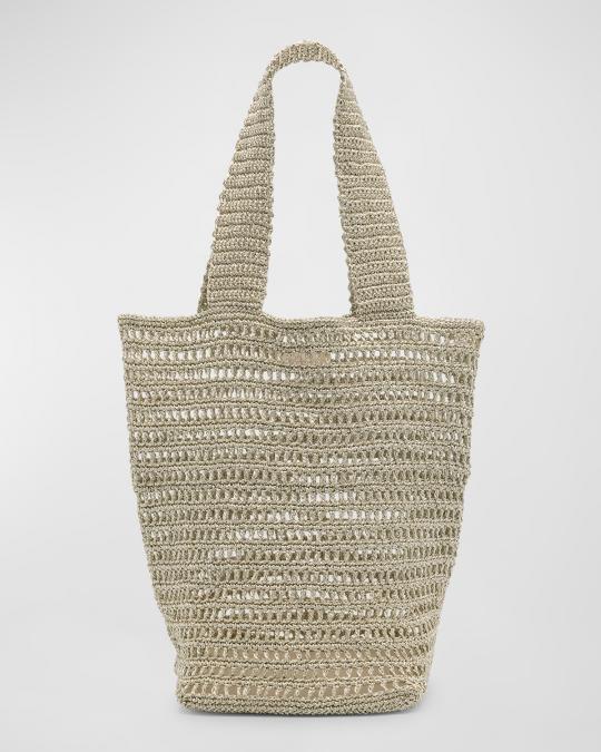 BTB Los Angeles Jackie Crochet Tote Bag | Neiman Marcus display picture 1