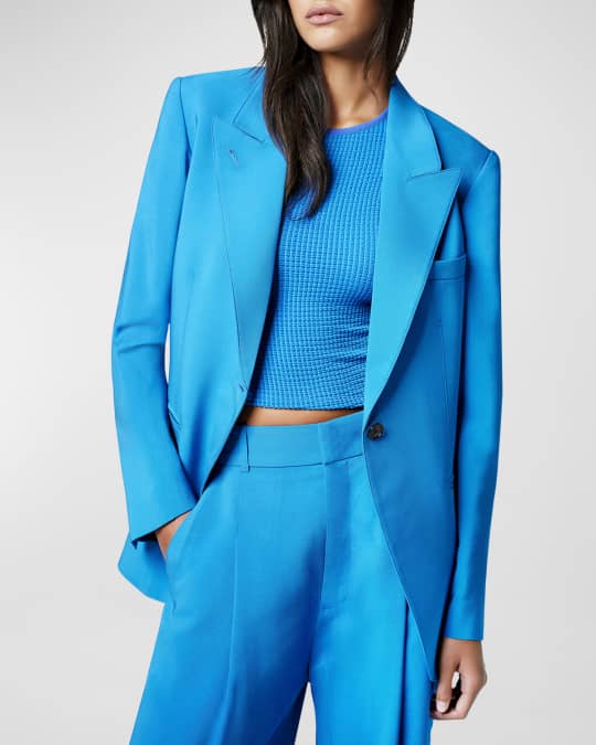 Smythe 90s Oversized Wide-Lapel Blazer | Neiman Marcus
