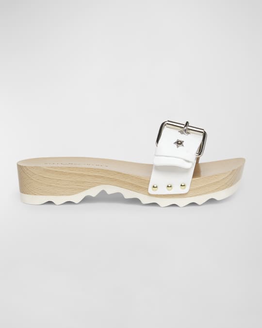 Elyse Vegan Star Buckle Slide Sandals