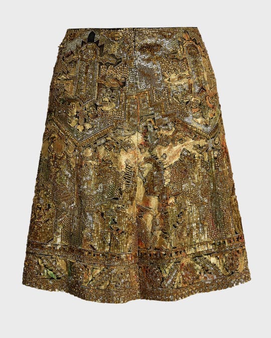 Gold skirt neiman marcus shop