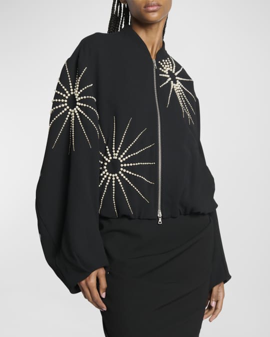 Dries Van Noten Vario Starburst Embroidered Bomber Jacket Neiman Marcus