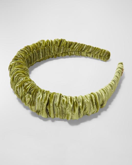 Lele Sadoughi Kelly Velvet Ruched Headband | Neiman Marcus display picture 1