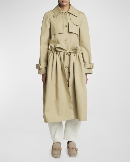 JW Anderson Gathered Waist Belted Trench Coat | Neiman Marcus
