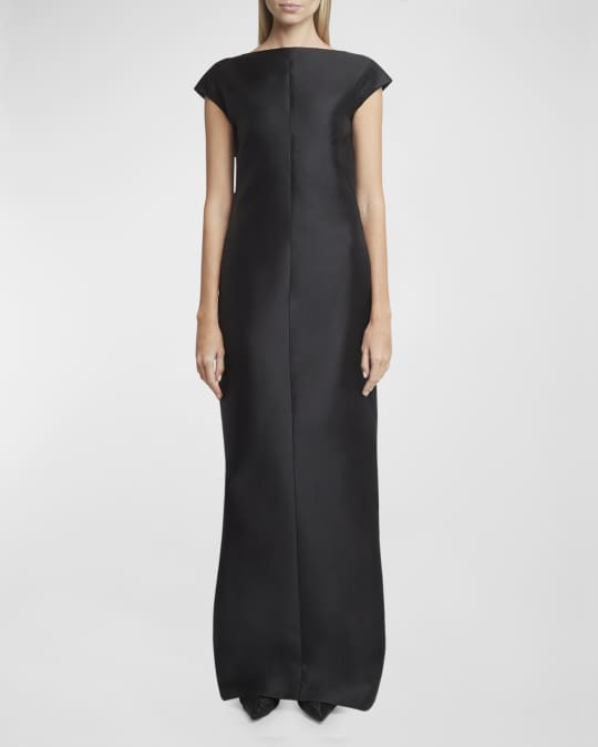 Givenchy Backless Column Gown with Foldover Detail | Neiman Marcus