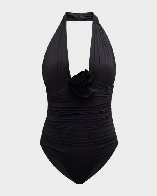 Pilaya Halter Plunge One-Piece Swimsuit 