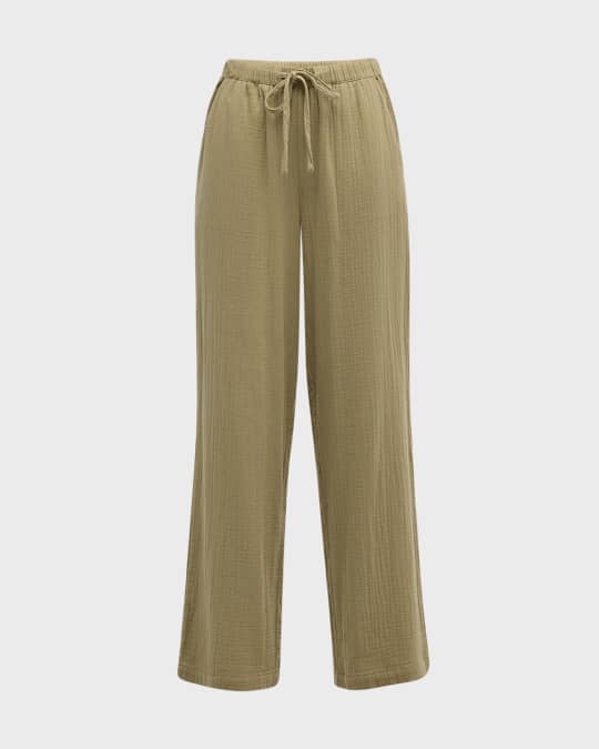 Rails Emmie Cotton Poplin Pant- Mariner White Stripe