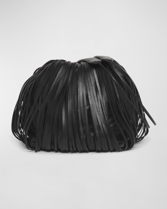 Jil Sander Dumpling Fringe Leather Crossbody Bag | Neiman Marcus