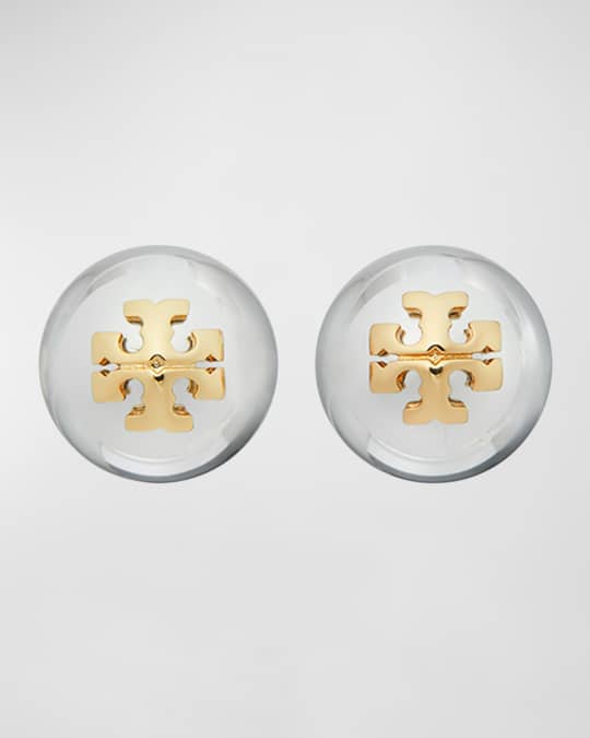 Tory burch two tone earrings hot sale