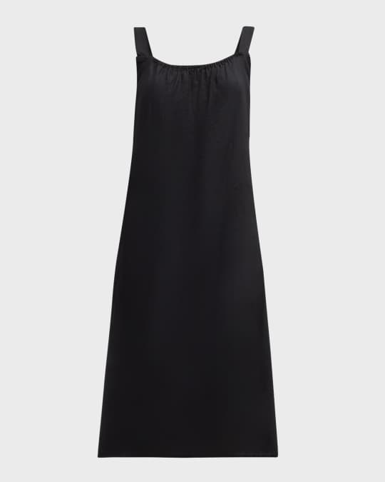 EILEEN FISHER Womens Black Sleeveless Scoop Neck Above The Knee Shift Dress