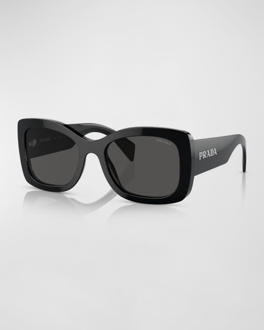 サングラス PRADA Black Acetate And l Sunglasses Prada Logo Acetate Butterfly Sunglasses | Neiman Marcus