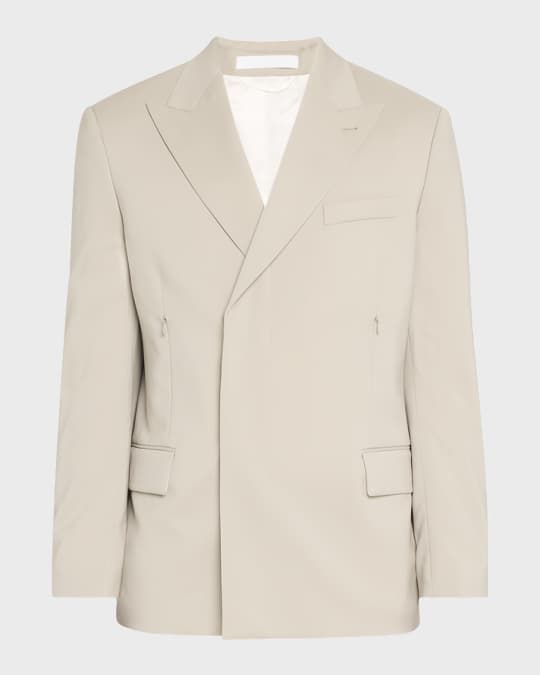 Men's Boxy Two-Piece Double-Breasted Blazer Suit