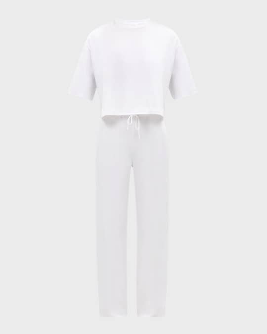 Cotton Crop Tee Pajama Set