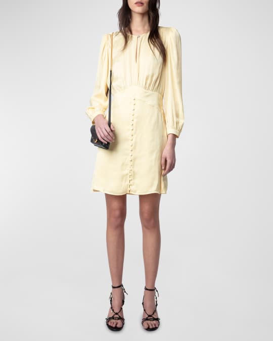 Zadig & Voltaire Rhodri Satin Mini Dress | Neiman Marcus