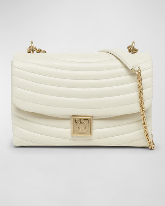 Ferragamo Gancio Quilted Leather Shoulder Bag | Neiman Marcus