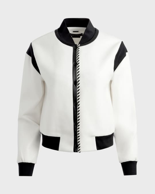 White Keri Allover Embroidered Jacket For Kids main image 1